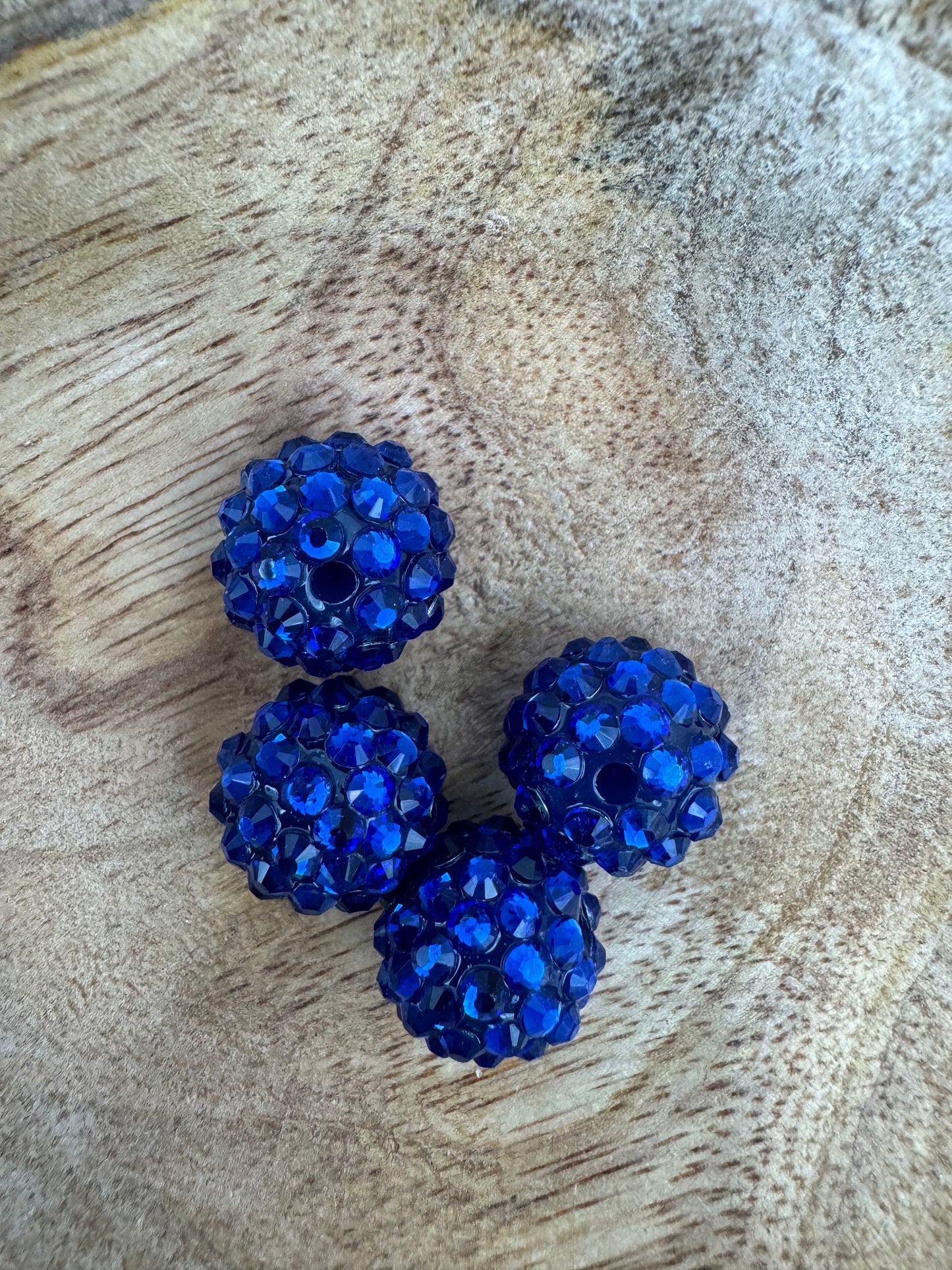 15mm Acrylic Royal Rhinestone Bead