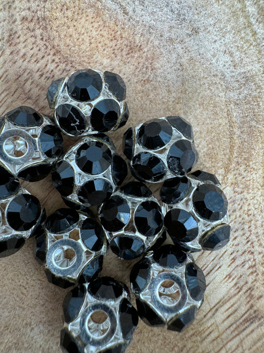 Black Rhinestone Bead