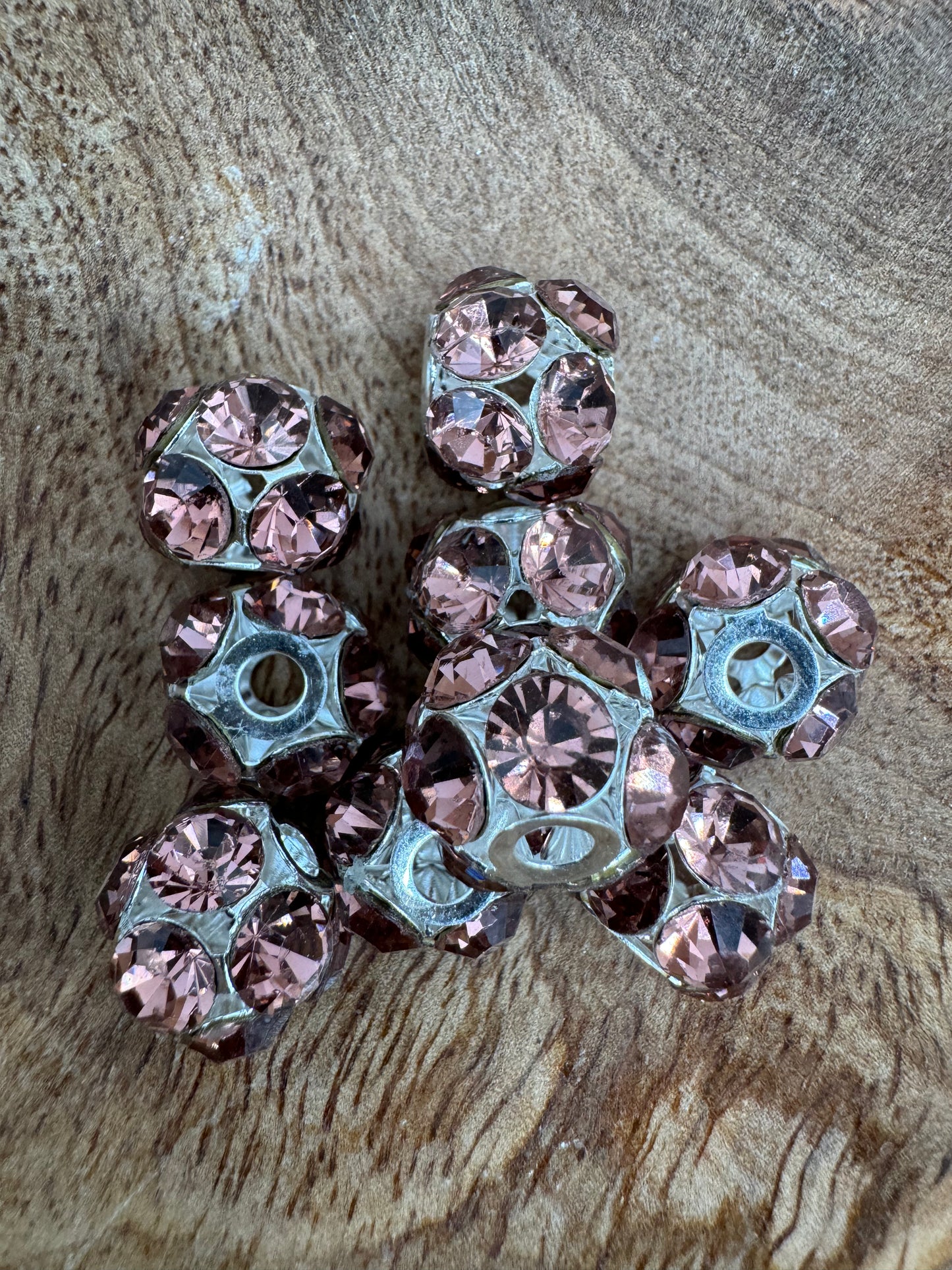 Pink Rhinestone Bead