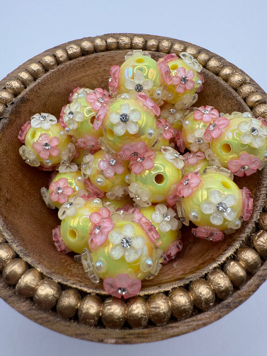 Yellow Flower Bead