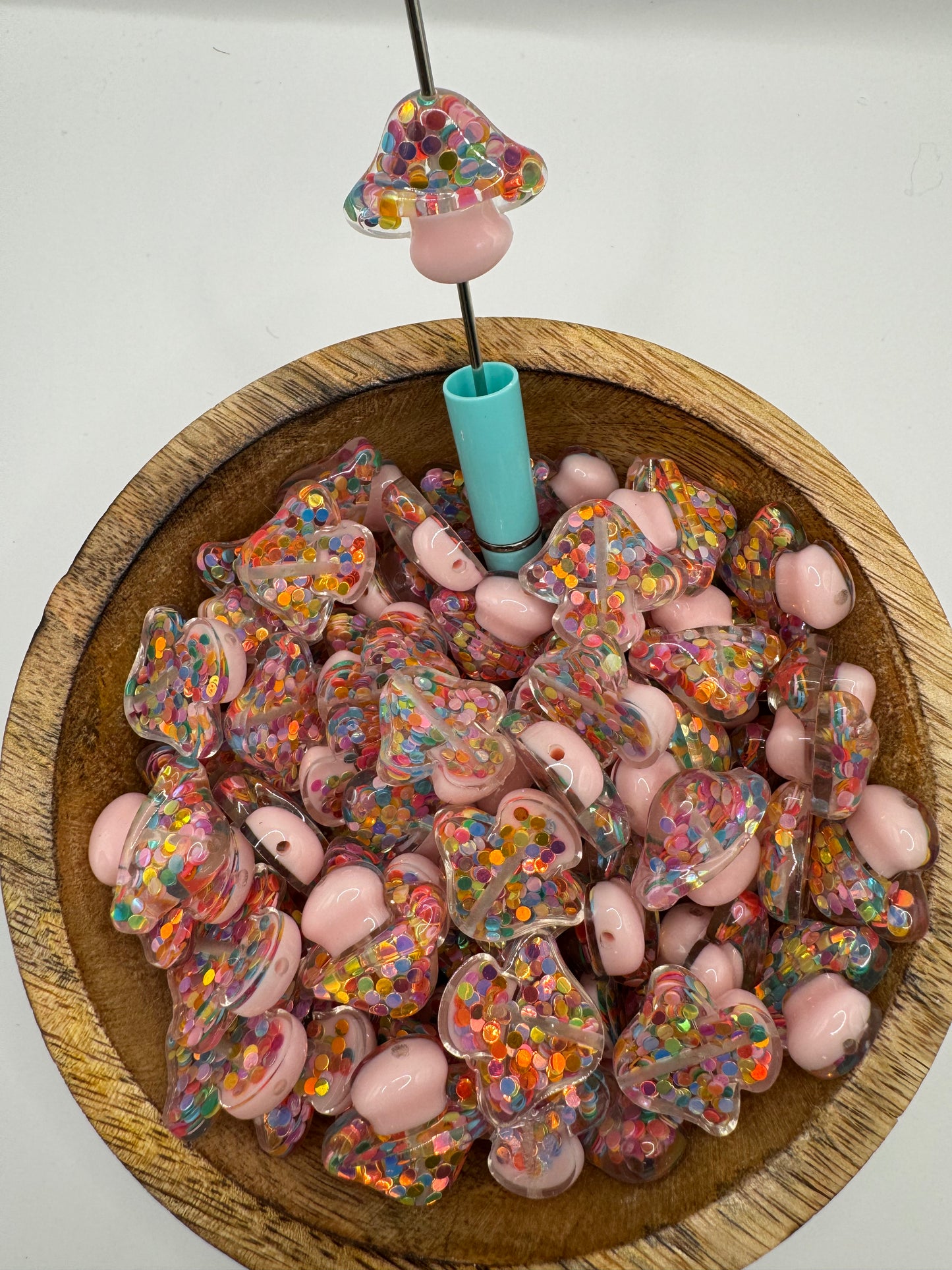 Pink Confetti Mushroom