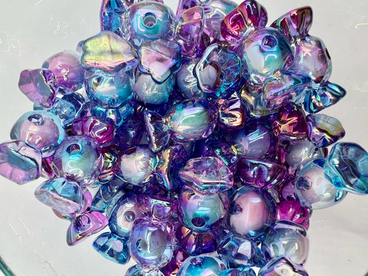 Blue and Purple Candy Beads