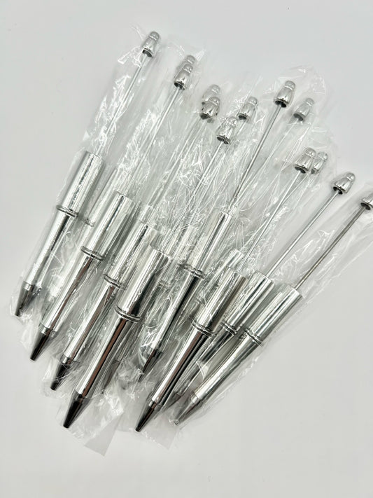 Pack of 5 Shiny Silver DIY Pens