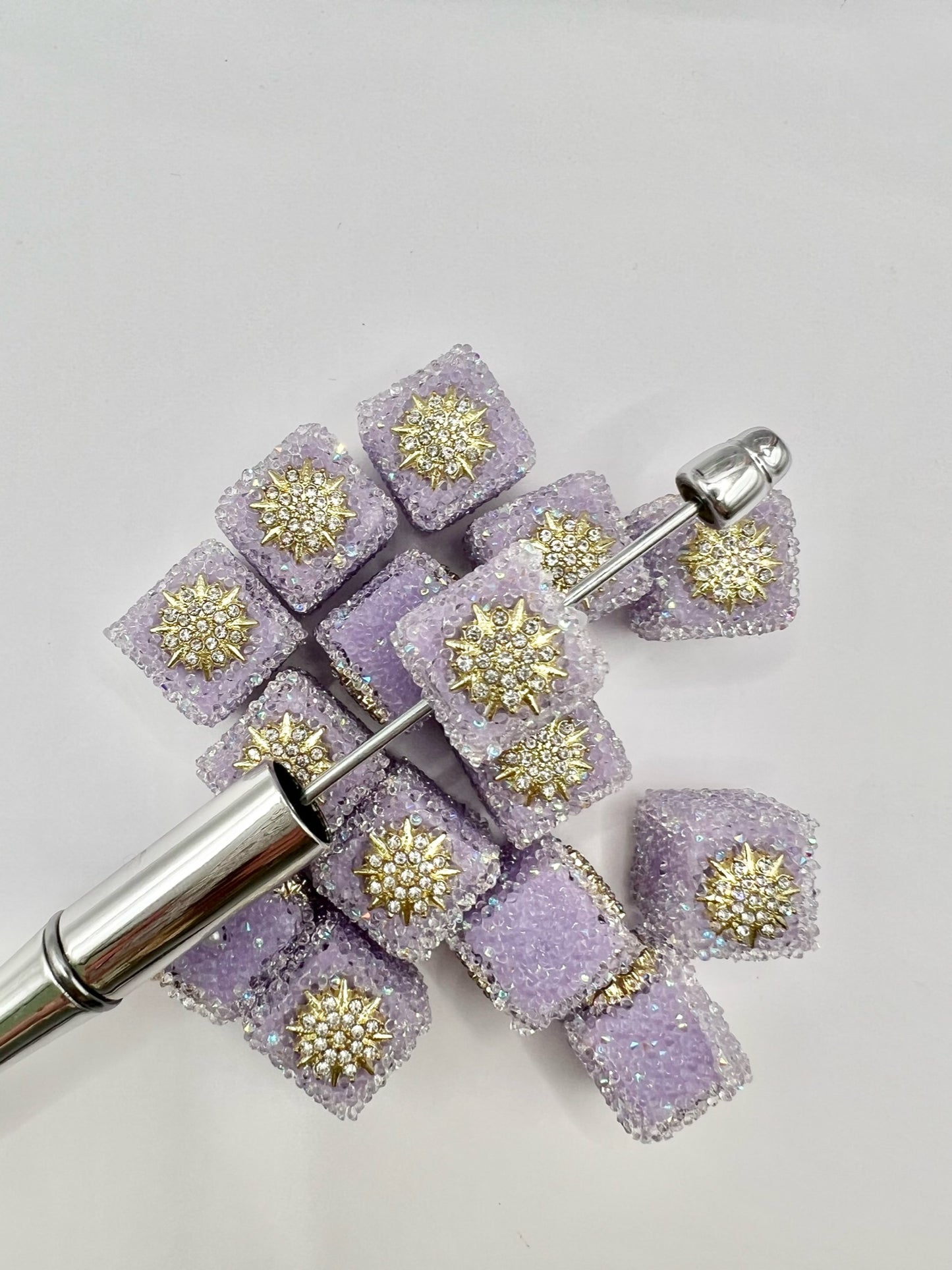 Purple Snowflake Sugar Cube