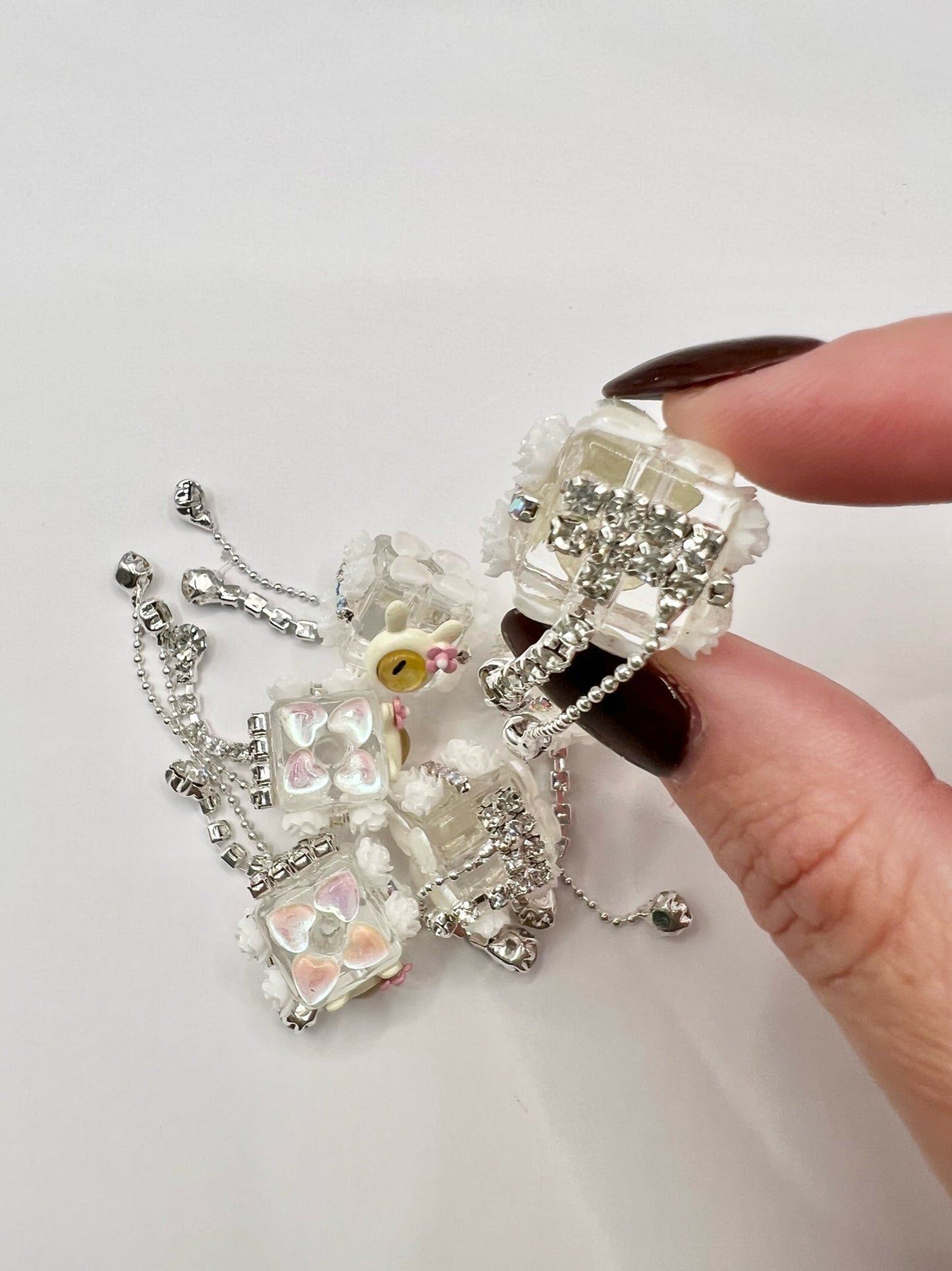 Clear Cube With Embellishments