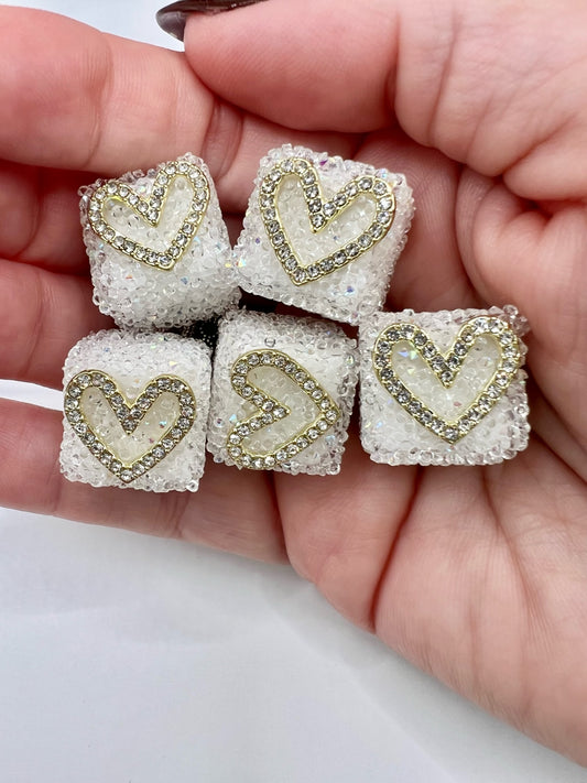 White Heart Sugar Cube