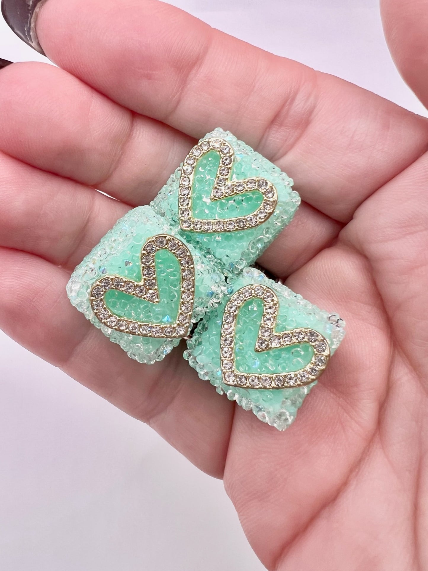 Mint Heart Sugar Cube